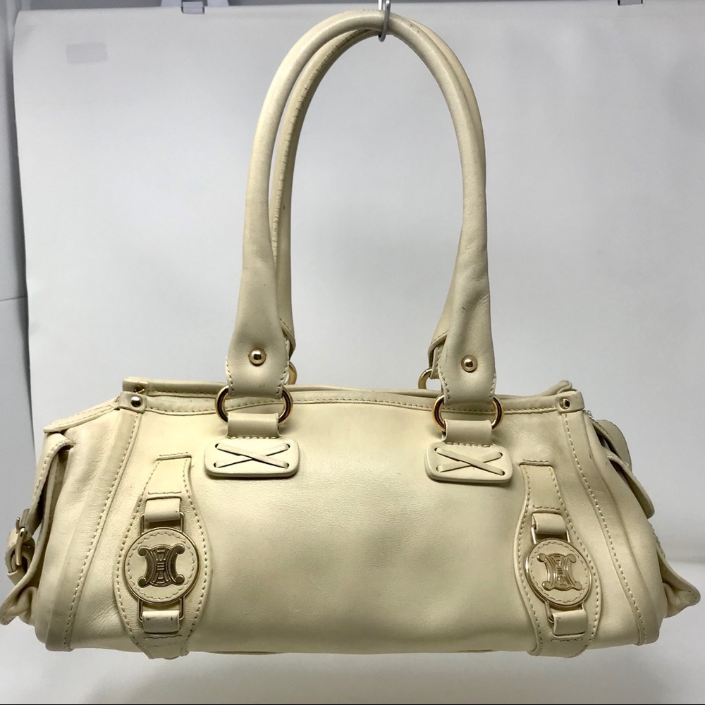 Céline Ivory Calf Boston Bag w/Macadam Hardware - Picture 2 of 11
